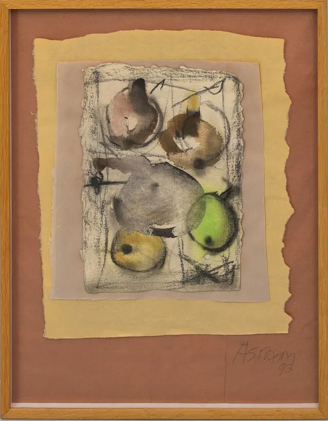 PETER ÅSTRÖM. Abstrakt komposition, blandteknik/kollage, signerad, daterad 1993.