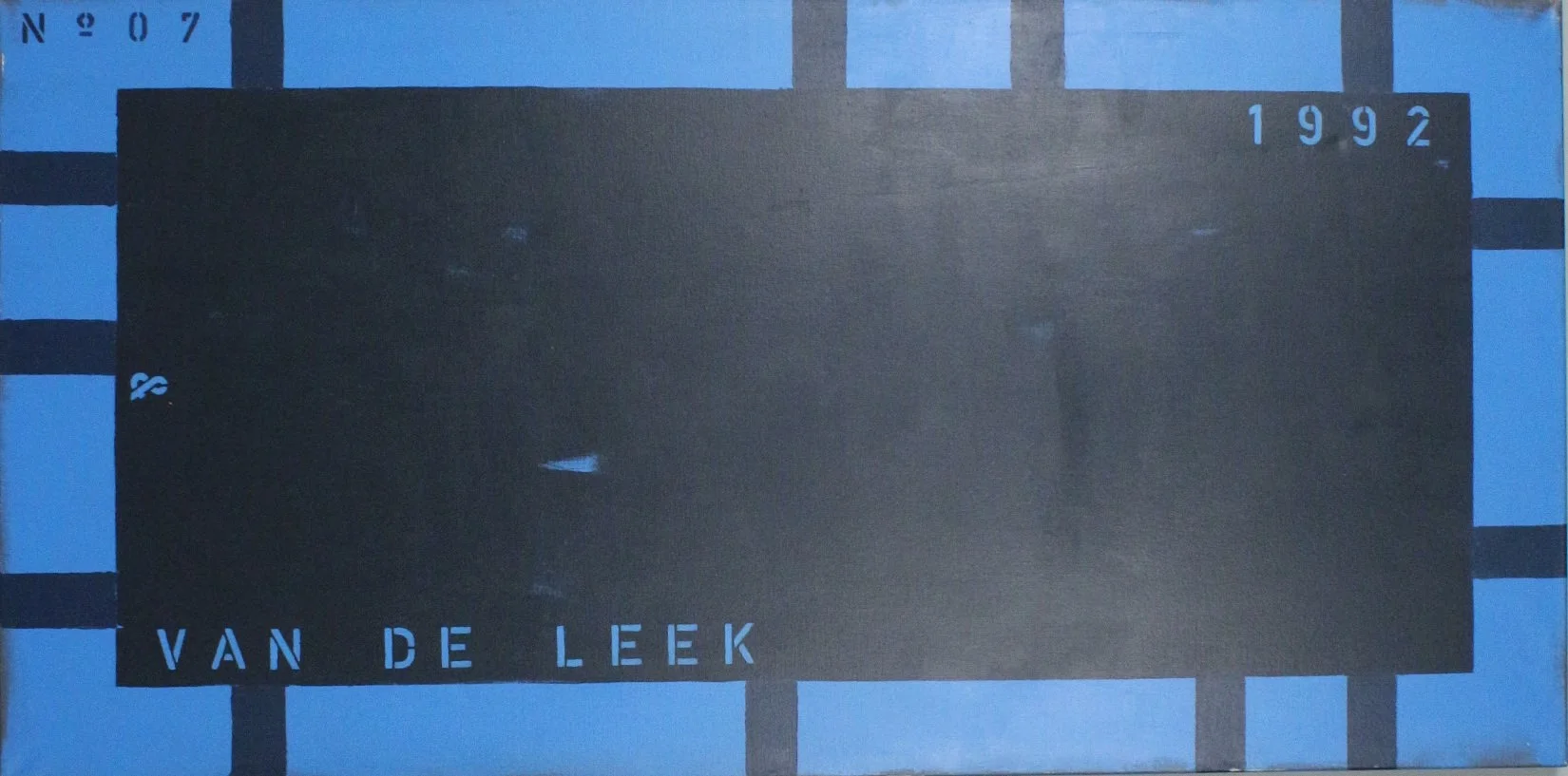 BERND VAN DE LEEK. 'Komposition in Blautönen', Acryl auf Leinwand, signiert. — Paintings — Stockholms Auktionsverk Düsseldorf/Neuss