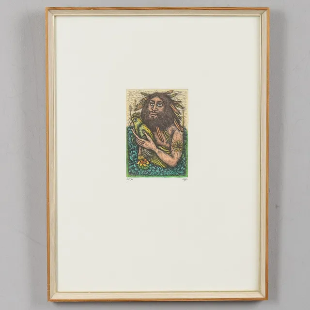 GERALD STEFFE. FÄRGETSNING, No. 27/30, signerad.