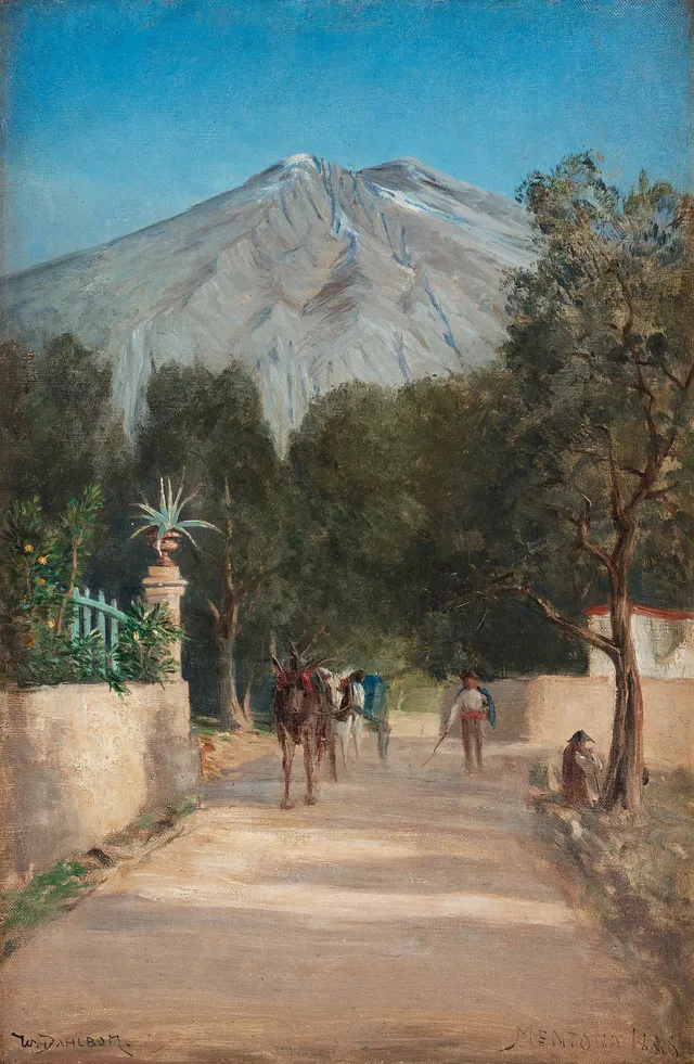 Wilhelm Dahlbom, Gata i Menton.