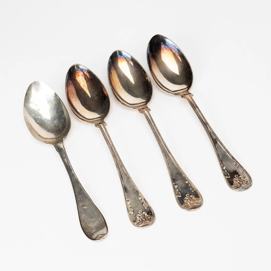 SKEDAR, 4 st, silver, GAB samt GADD. — Silver — Auktionshuset Kolonn