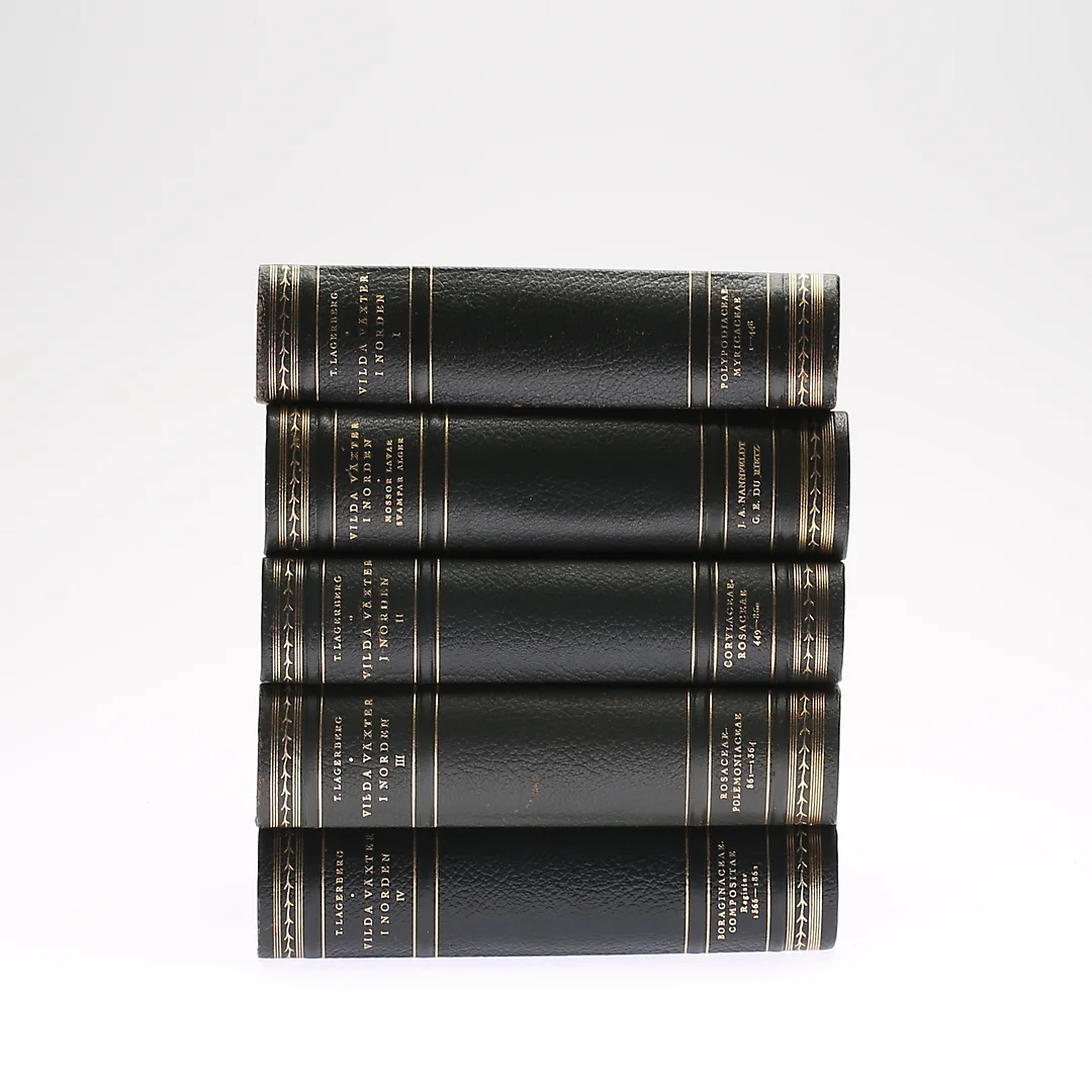 BÖCKER, 5 st, vilda växer i Norden, Lagerberg, Nannfeldt, Rietz, 1945-49. — Books, Maps & Manuscripts — Gomér & Andersson Norrköping
