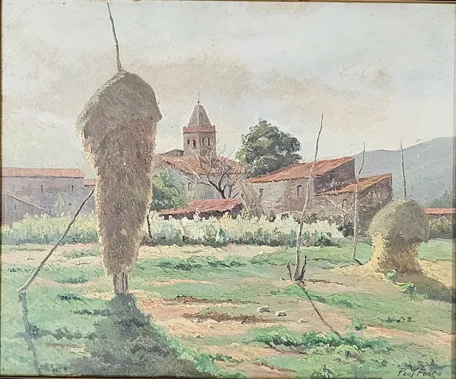 JOSEP POUS FONT (1917-?). PAISAJE. ÓLEO SOBRE LIENZO.