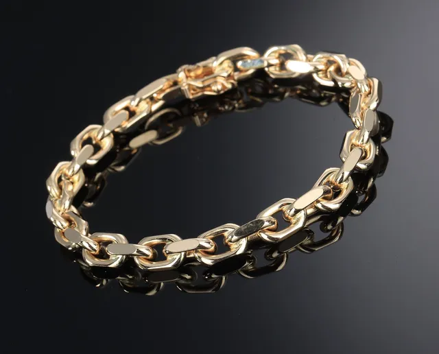 Bjarne Nordmark Henriksen. Solid anchor bracelet of 14 kt. gold