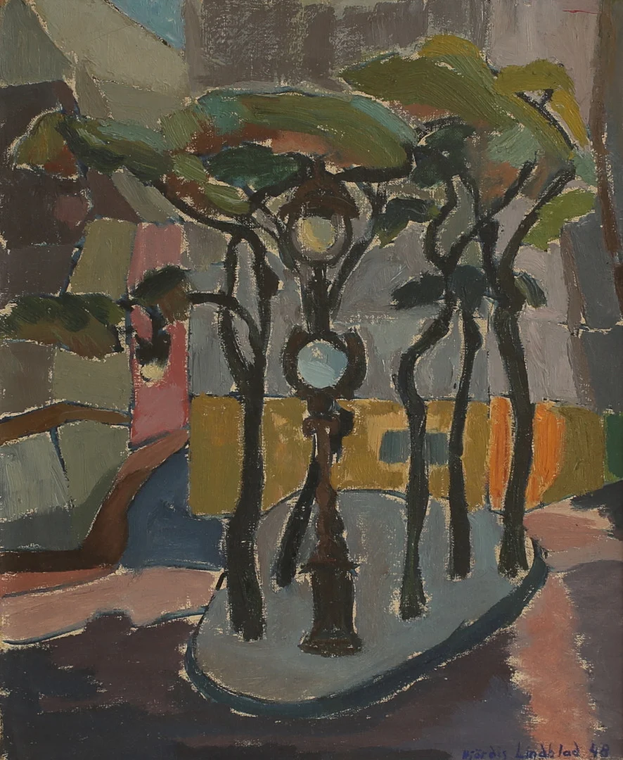 HJÖRDIS LINDBLAD. Olja på duk, signerad och daterad -48. — Paintings — RA Auktionsverket Norrköping