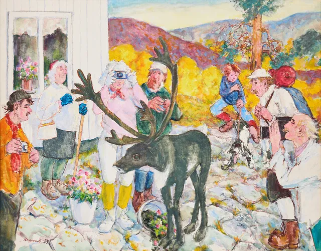 ERIK HAAMER. "Kodustatud põhjapõder" (Domesticerad fjällräv).