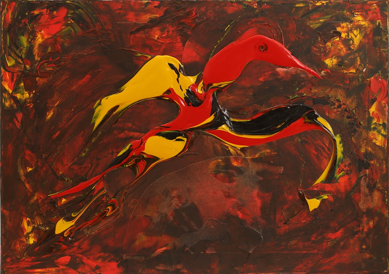 MELKER GARAY. Akryl på duk, signerad à tergo. — Paintings — RA Auktionsverket Norrköping