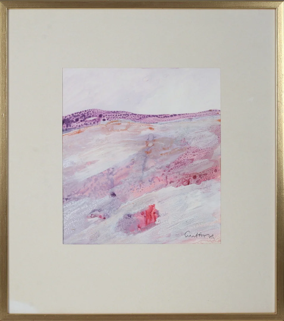 CURT AGGE. Landskapsmotiv, gouache, signerad. — Paintings — Stadsauktion Sundsvall
