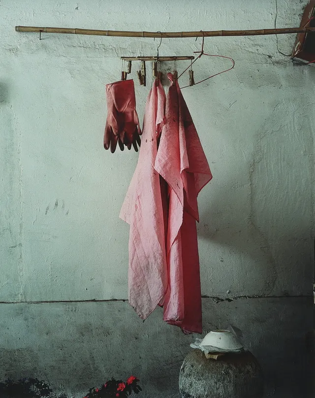ROBERT VAN DER HILST. Färglitografi, 'Kinesisk interiör', 2005.