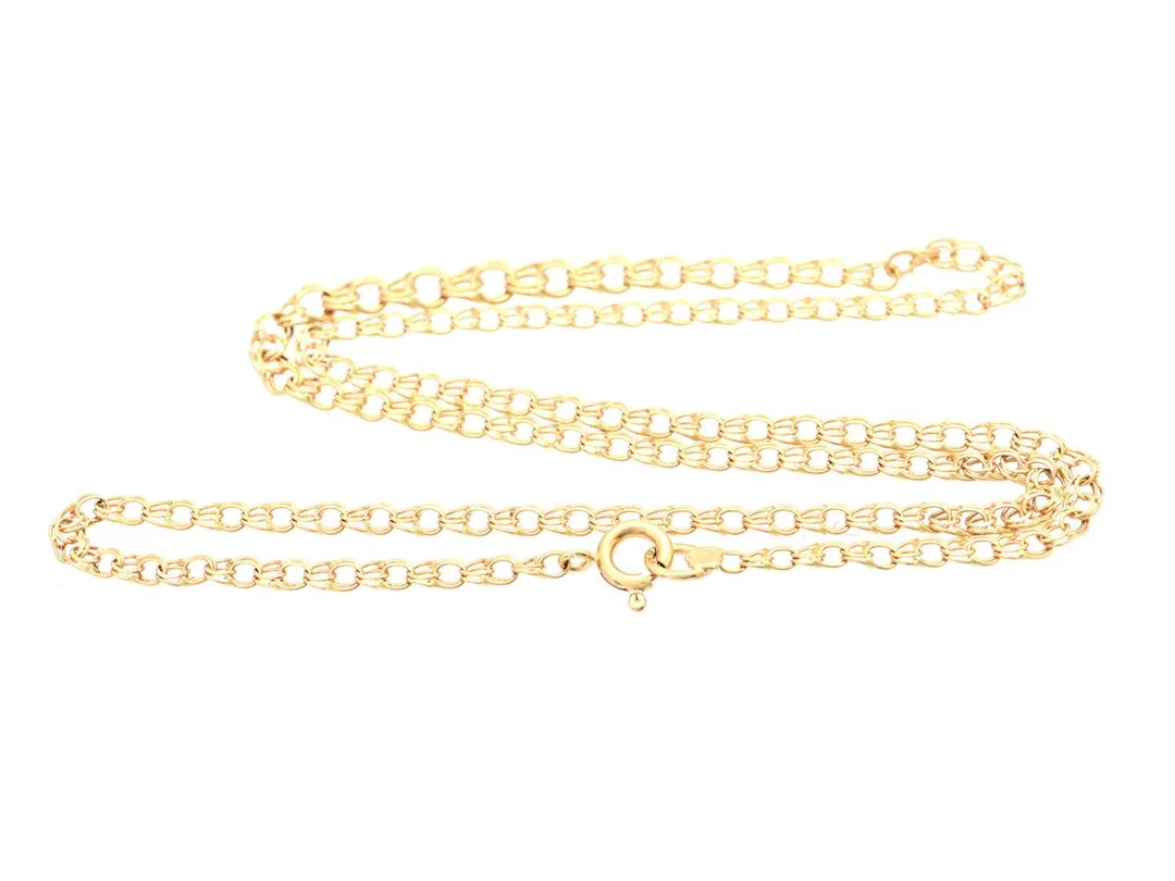 COLLIER, 18K guld, bismarcklänk, doserad, längd 43 cm, vikt 4,9 g. — Smycken/Collier — Kaplans