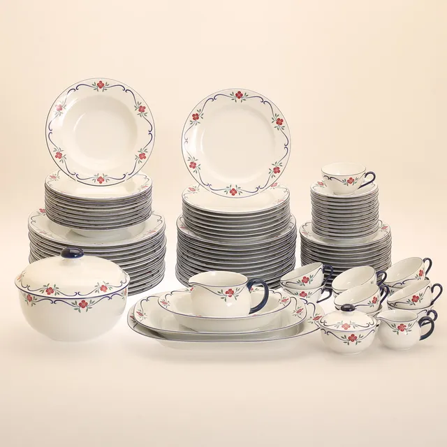 PIA RÖNNDAHL. Mat-/kaffeservis, 72 delar, "Sundborn", porslin, Rörstrand.