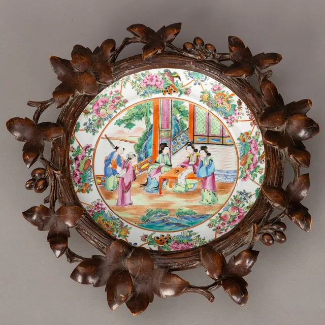 Kantonesischer Teller, famille rose, China, 19. Jh.