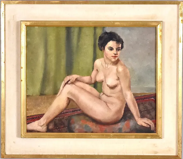 SIGRID WAHLSTRÖM DE ROUGEMONT. Olja på duk.