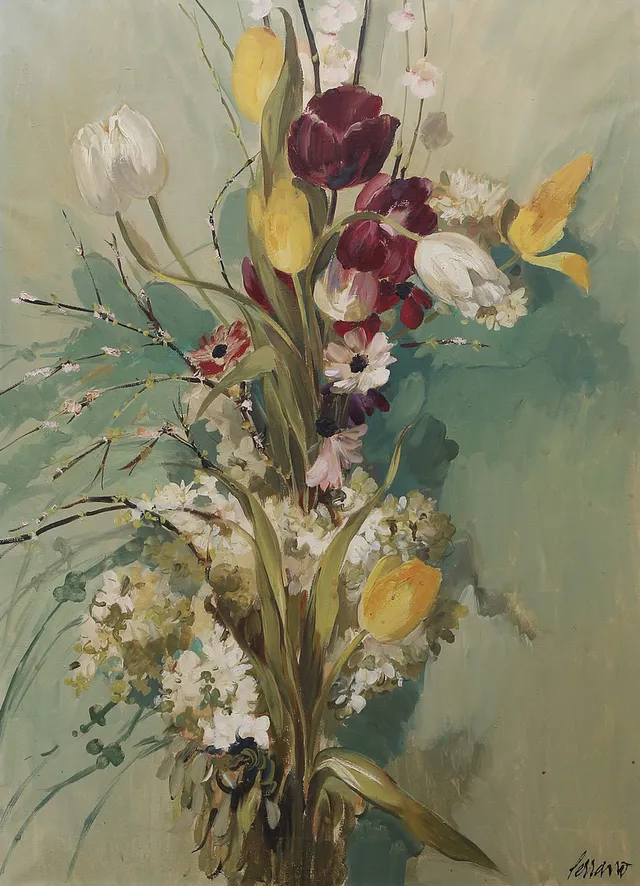 JOSEP MIQUEL SERRANO. Flowers vase.