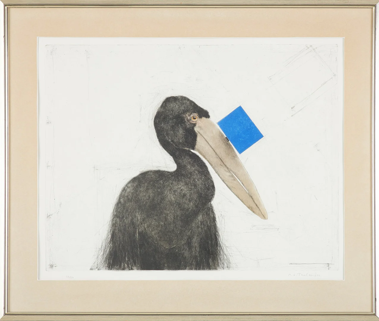 PÄR GUNNAR THELANDER. Etsning, sjöfågel, signerad och numrerad 22/27. — Engravings & Prints — Stockholms Auktionsverk Sickla