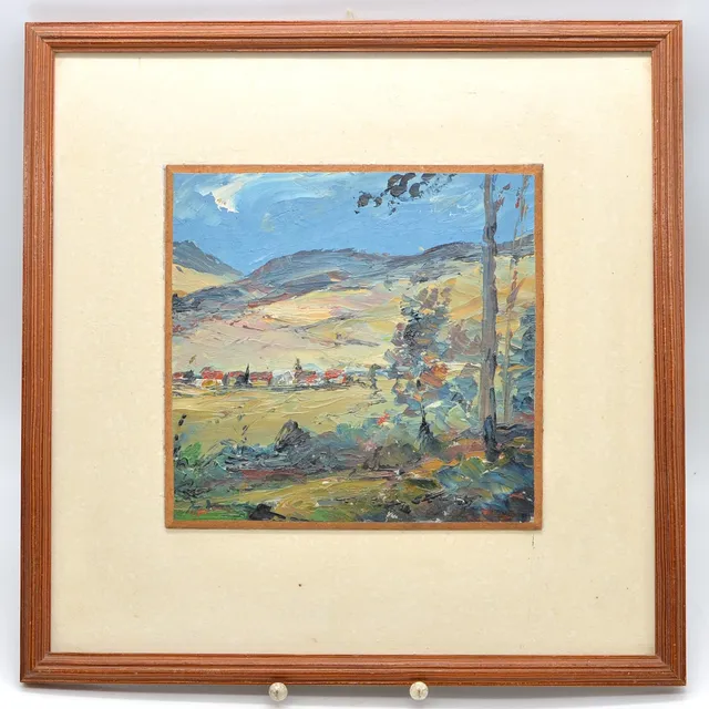 IMPRESSIONISTISCHES GEMÄLDE, PFÄLZER LANDSCHAFTSMOTIV, UNBEKANNTER KÜNSTLER, SIGNIERT, FRÜHES 20. JAHRHUNDERT.
