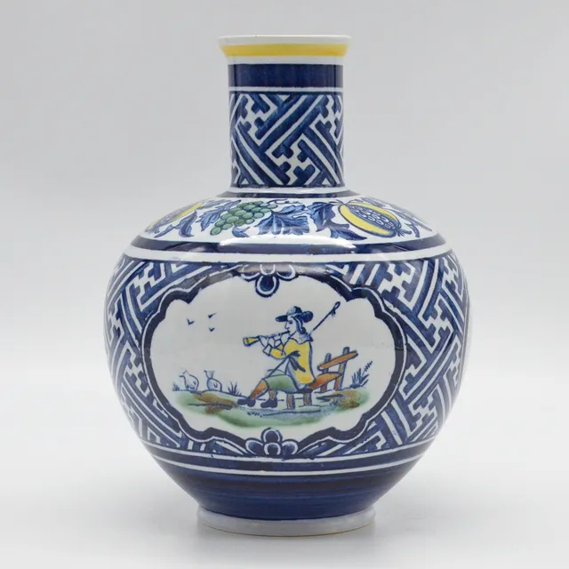 VILLEROY & BOCH METTLACH, "HAARLEM", BAUCHVASE AUS PORZELLAN, FORMNUMMER 4118, UM 1960ER JAHRE.