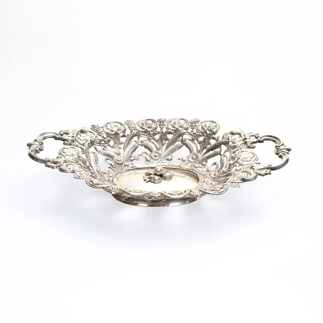 SKÅL, nysilver, genombruten, 1900-tal.