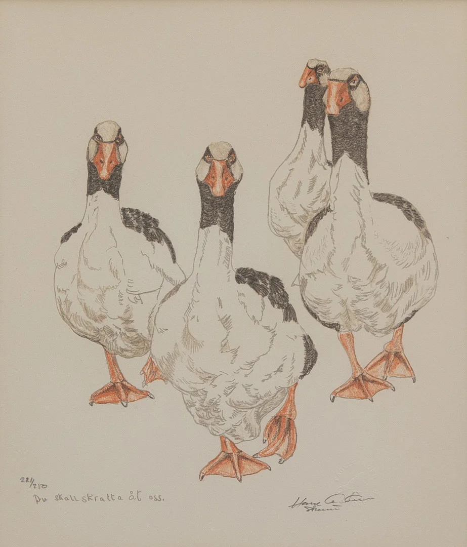 HASSE ANDERSSON (1926-2003). Betitlad, litografi nr 221/280, signerad. — Engravings & Prints — Garpenhus Auktioner