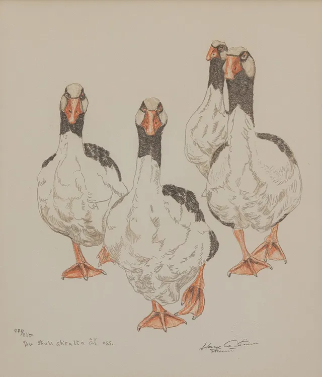 HASSE ANDERSSON (1926-2003). Betitlad, litografi nr 221/280, signerad.
