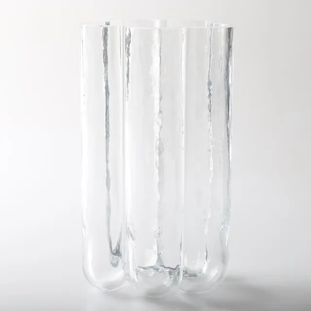 RUNE STRAND. Vas, glas, Sea Glasbruk, signerad.