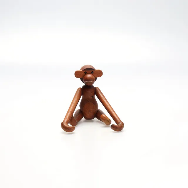 KAJ BOJESEN. Figur, apa, teak, ek, Danmark, märkt.