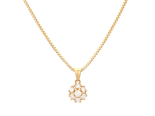 HÄNGE MED KEDJA, 18K guld, briljantslipade diamanter ca 0,25 ctv, ca W/VS-SI, längd 42 cm, vikt 4,6 g.