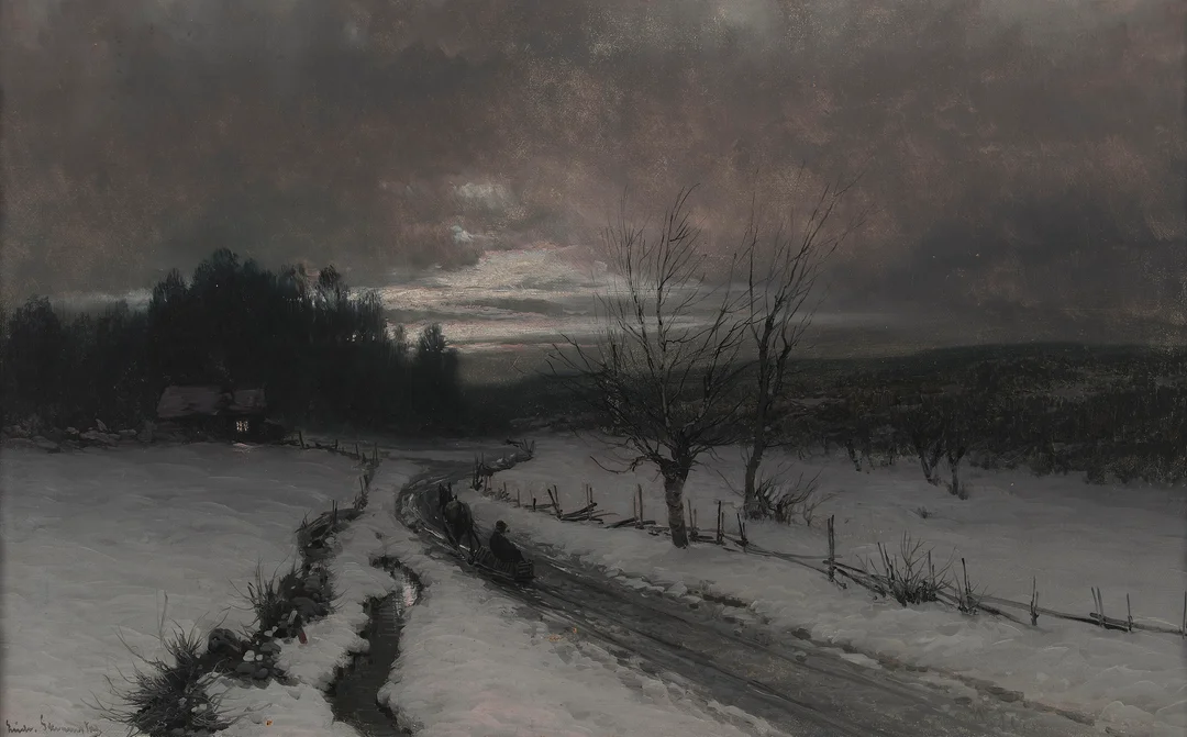 Skramstad, Ludvig — Kveldstemning — Kunst/Maleri — Blomqvist