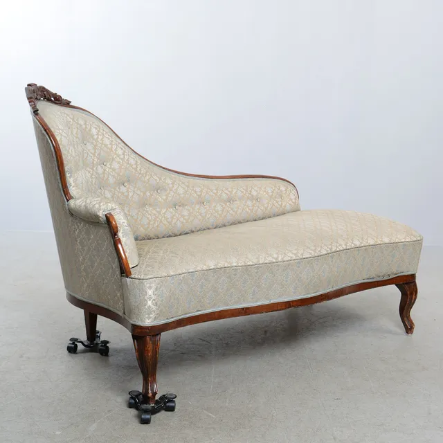 SCHÄSLONG / CANAPÉ, nyrokoko, 1800-talets andra del.