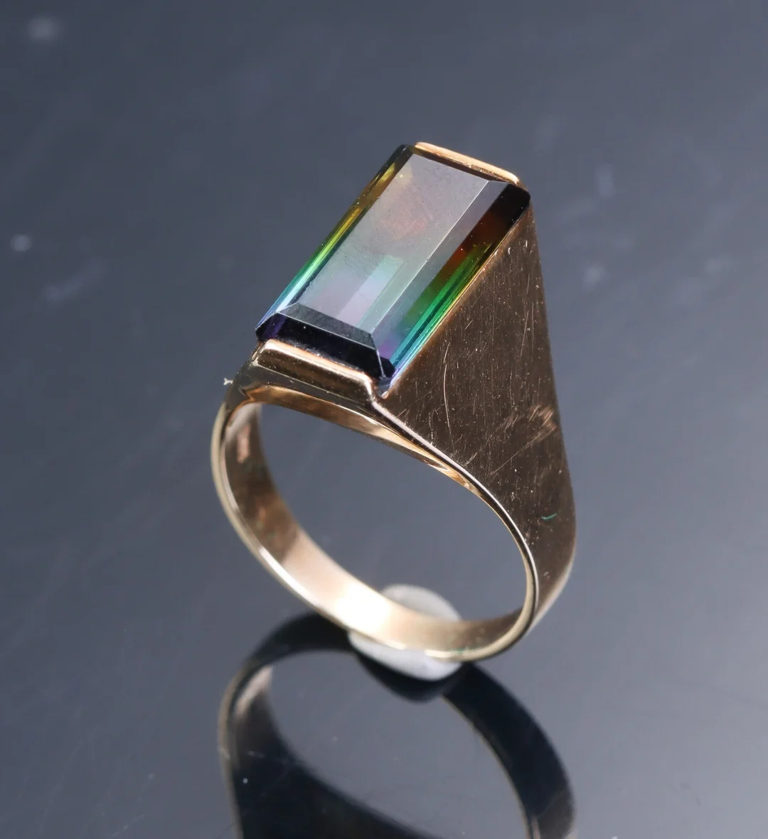 Turmalinring af 14 kt. guld — Jewellery/Rings — Lauritz