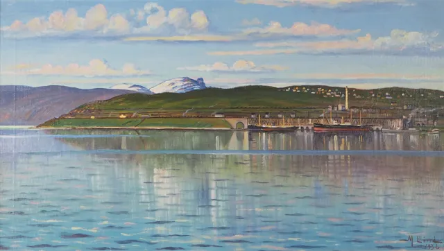MAURITZ LIND. olja på duk, signerad 1936.