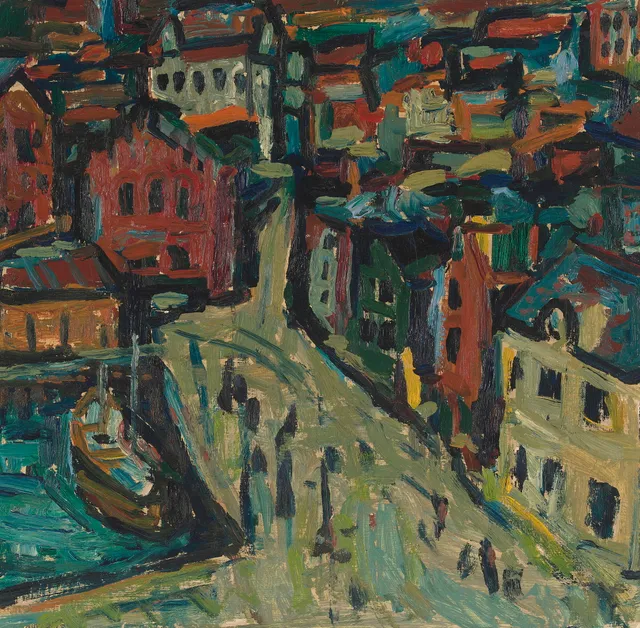 Christiansen, Olaf — "Utsikt fra Hotel Fønix Bergen" ca. 1948