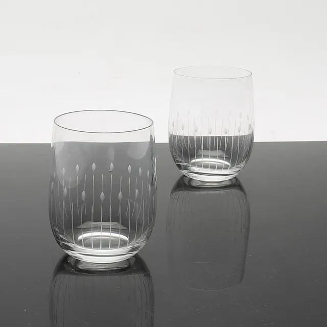 NILS LANDBERG. Cognacskupor, 11 stycken, glas, "Gothenburg", Orrefors.