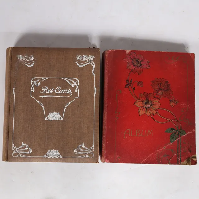 TWO EARLY 20TH CENTURY POSTCARD ALBUMS (2).