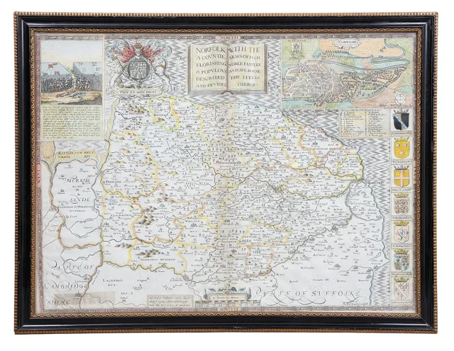 JOHN SPEED (1552-1629) "NORFOLK".