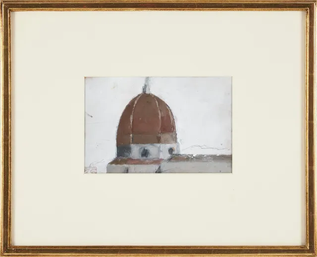 SIXTEN LUNDBOHM. Santa Maria del Fiore i Florens, monogramsignerad, gouache.