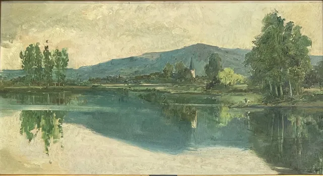 ARMAND MIRAVALLS BOVÉ (1916-1978) ÓLEO SOBRE LIENZO, BANYOLES, 1966.