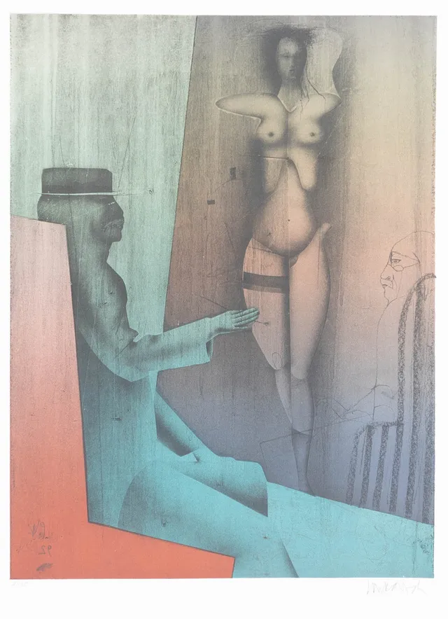 PAUL WUNDERLICH (1927-2010). Maler und Modell.
