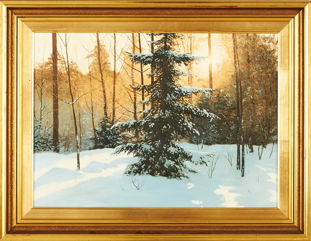 MATS NÖRLE. vinterlandskap, olja på pannå, signerad.