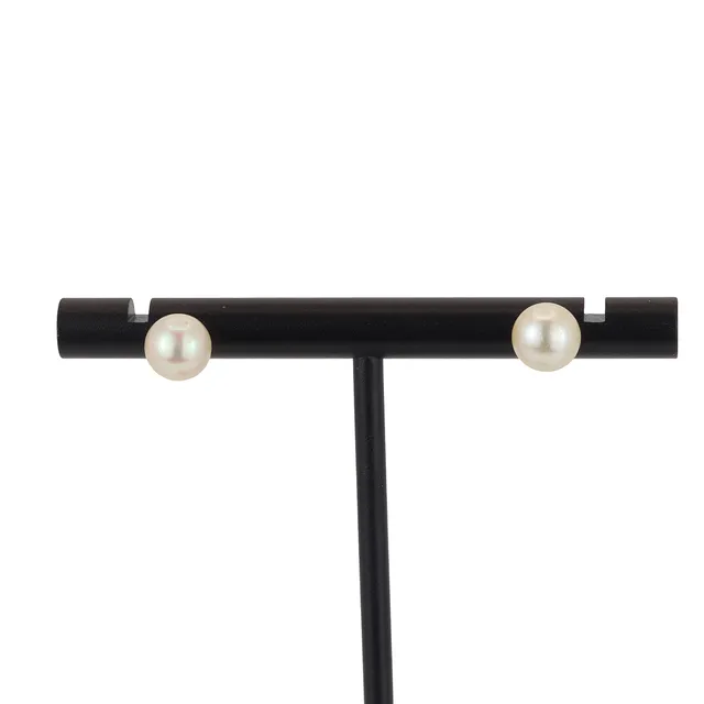 9CT PEARL EARRINGS.