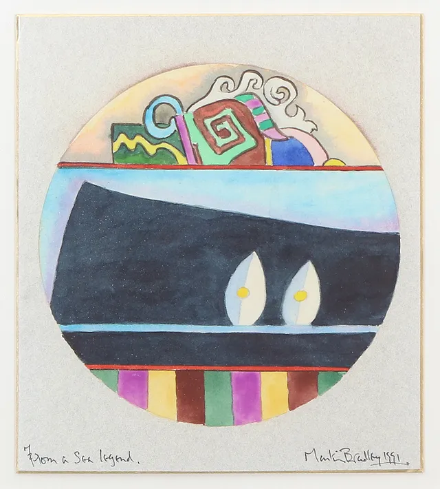 MARTIN BRADLEY (STORBRIANNIEN F.1931). Akvarell, "From a sea legend", signerad och daterad 1991.