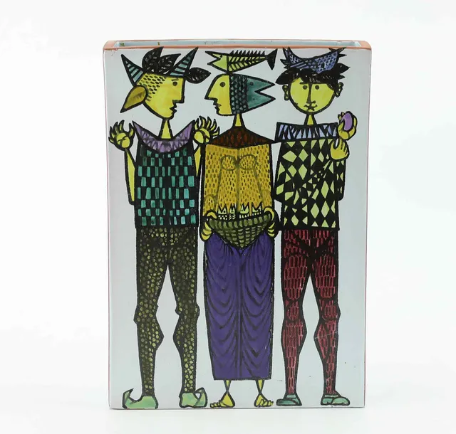 STIG LINDBERG. Vas, "Karneval", signerad med studiohanden, Gustavsberg, 1957-62.