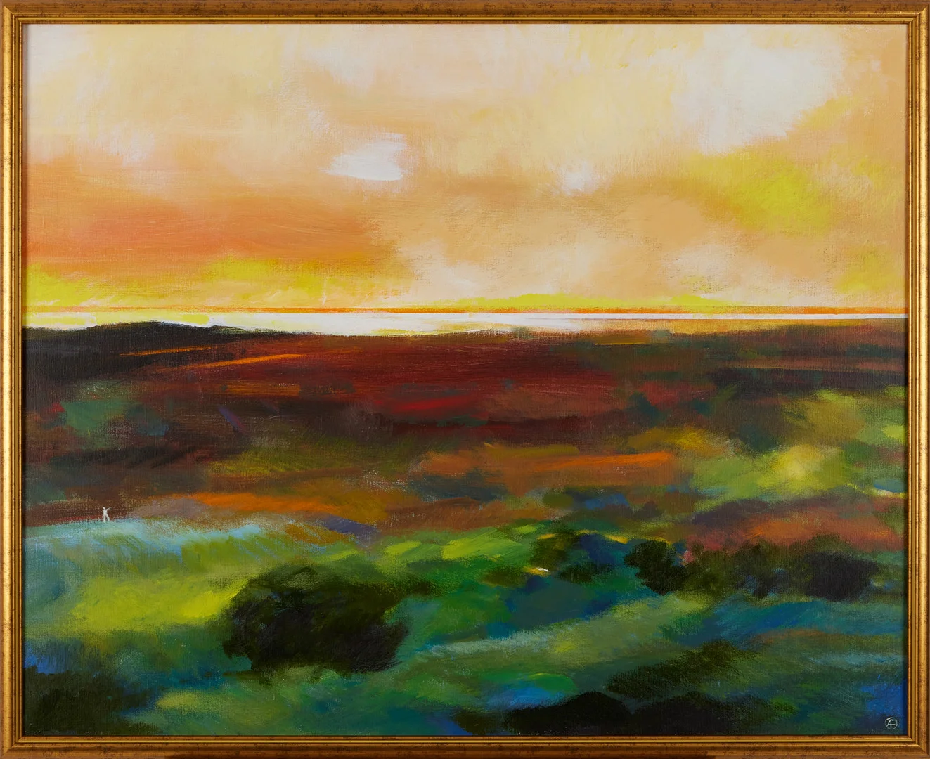 ANITA FRÖDING (FÖDD 1942). "Kväll vid alvaret", monogramsignerad, olja på duk. — Paintings — Stockholms Auktionsverk Magasin 5
