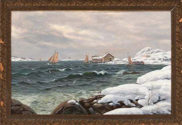 Moe, Carl — Vinterdag ved kysten