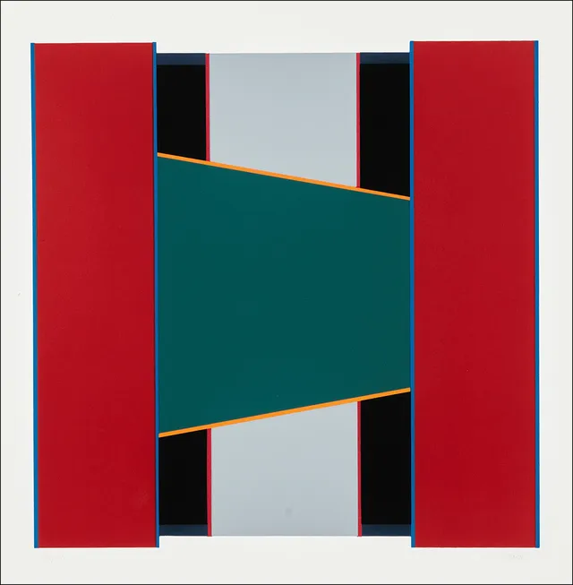 ILKKA PÄRNI (FÖDD 1959). Geometrisk komposition, signerad I PÄRNI 31/110 färgserigrafi.