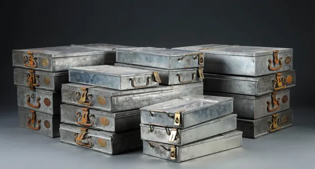 Opbevaringsbokse / pengeskrin af metal (17)