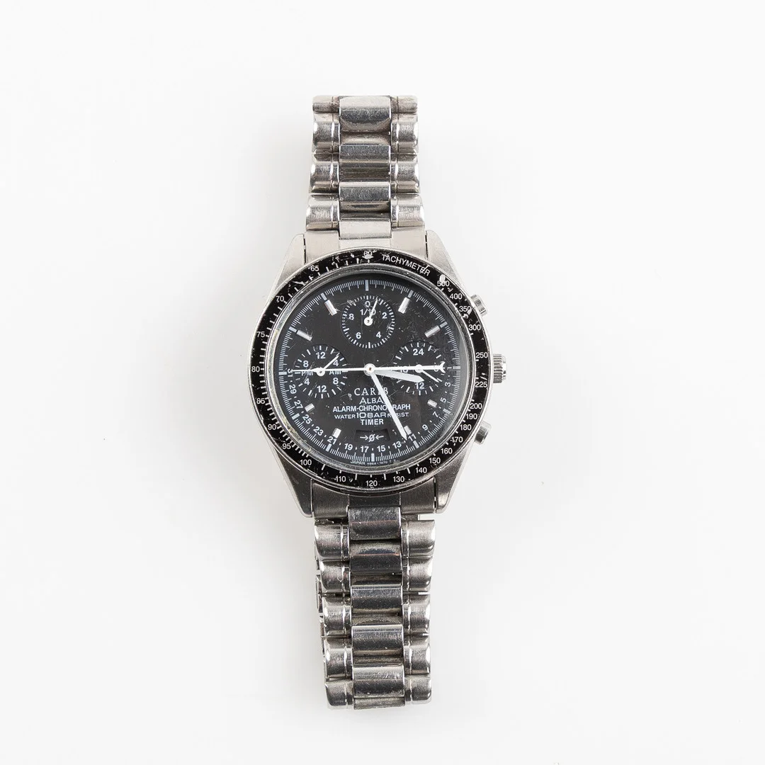 SEIKO ALBA CARIB, armbandsur, Alarm, Chronograph, Timer, stål. — Wristwatches — Stockholms Auktionsverk Helsingborg