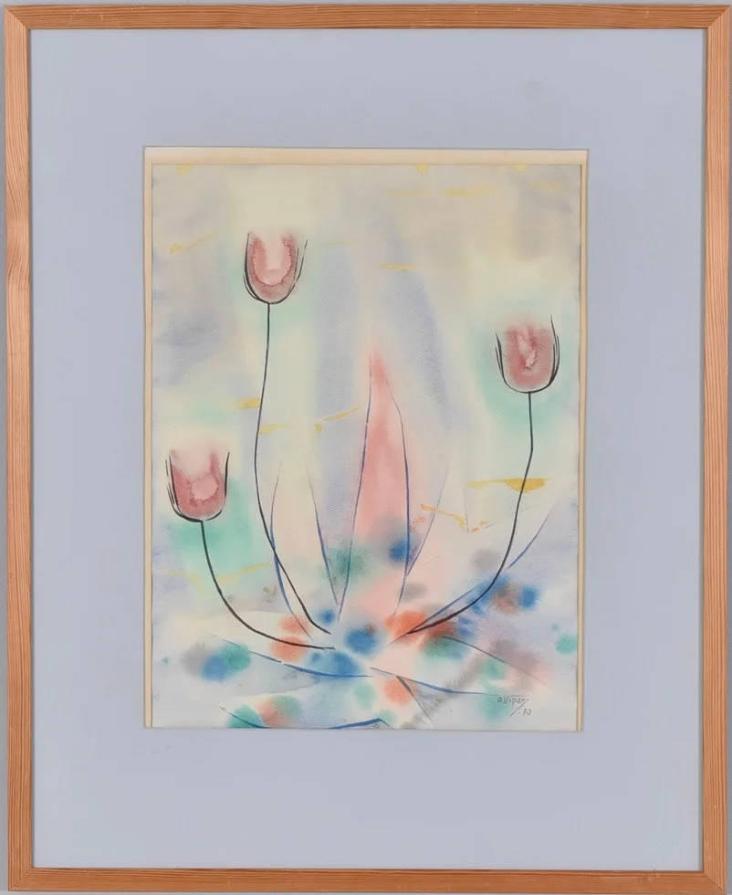 OLLE LISPER. Akvarell. — Paintings — Halmstads Auktionskammare