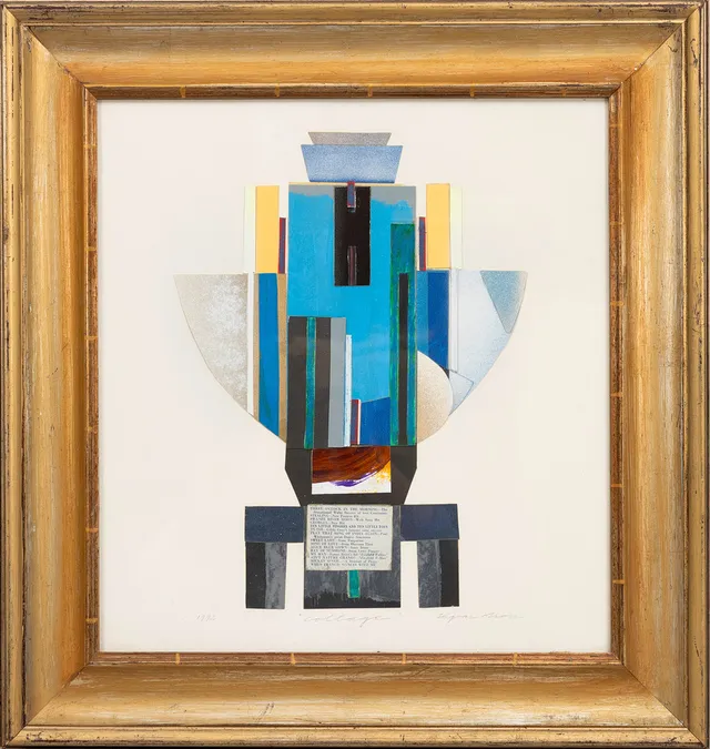 INGVAR OLSON. "Collage", signerad, signerad 1992.