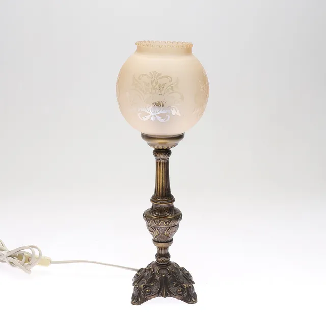 BORDSLAMPA, patinerad metall, 1900-/2000-tal.